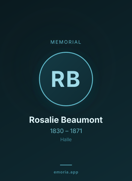 Memorial portrait of Rosalie Beaumont
