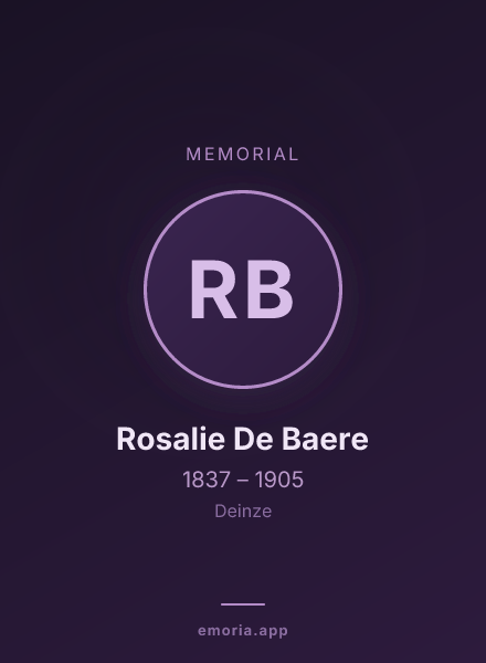 Memorial portrait of Rosalie De Baere