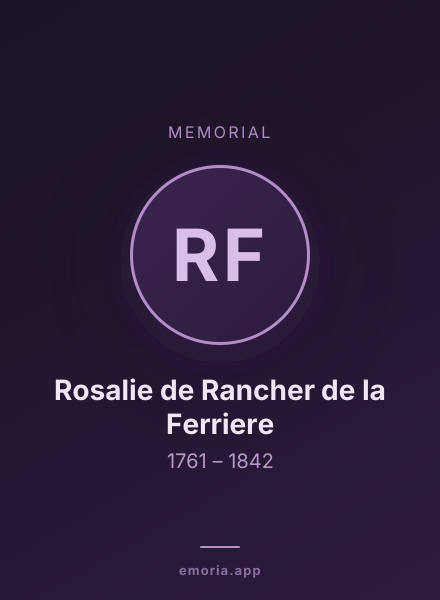 Memorial portrait of Rosalie de Rancher de la Ferriere