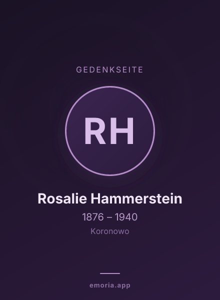 Gedenkportrait von Rosalie Hammerstein