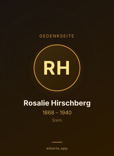 Gedenkportrait von Rosalie Hirschberg