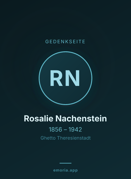 Gedenkportrait von Rosalie Nachenstein