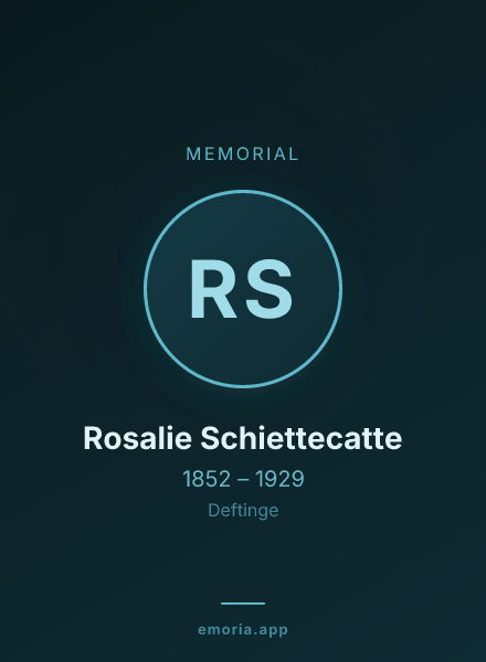 Memorial portrait of Rosalie Schiettecatte