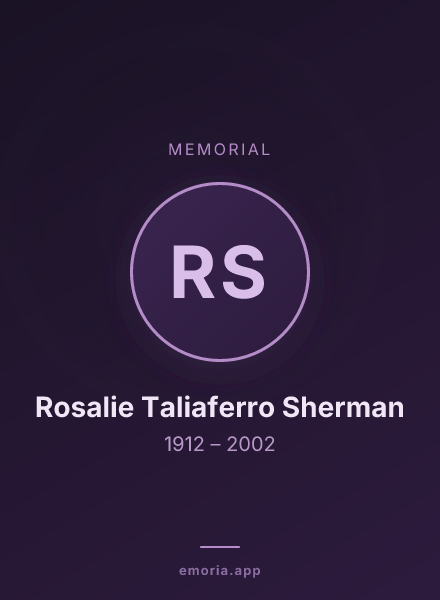 Memorial portrait of Rosalie Taliaferro Sherman