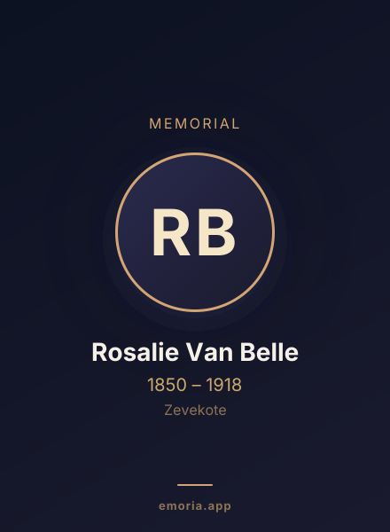 Memorial portrait of Rosalie Van Belle
