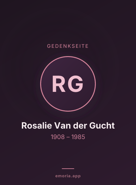 Gedenkportrait von Rosalie Van der Gucht