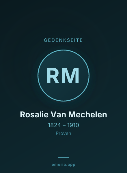 Gedenkportrait von Rosalie Van Mechelen