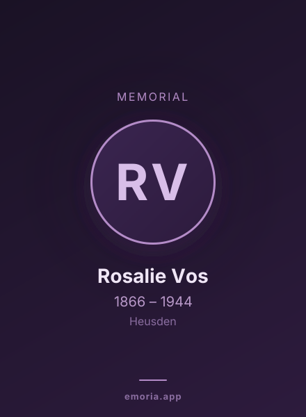 Memorial portrait of Rosalie Vos