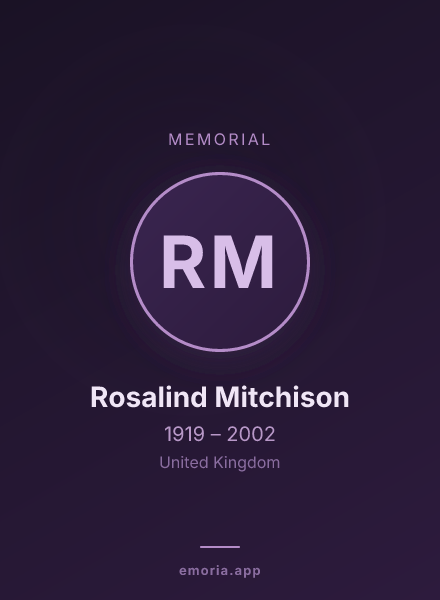 Memorial portrait of Rosalind Mitchison