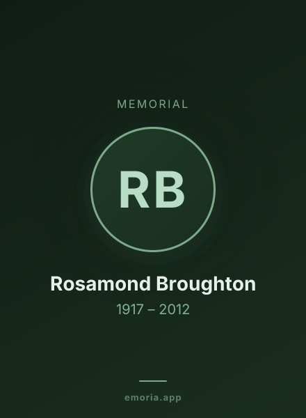 Memorial portrait of Rosamond Broughton