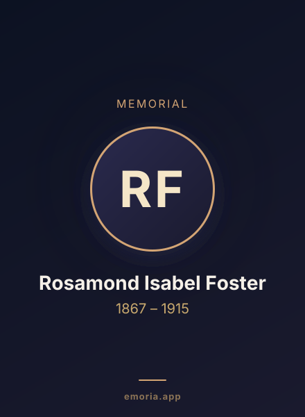 Memorial portrait of Rosamond Isabel Foster