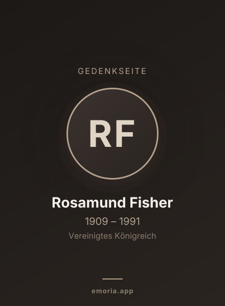 Gedenkportrait von Rosamund Fisher