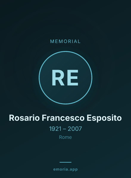 Memorial portrait of Rosario Francesco Esposito