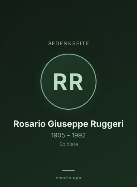 Gedenkportrait von Rosario Giuseppe Ruggeri