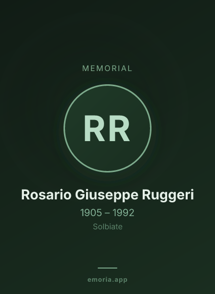 Memorial portrait of Rosario Giuseppe Ruggeri