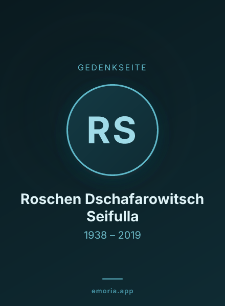 Gedenkportrait von Roschen Dschafarowitsch Seifulla