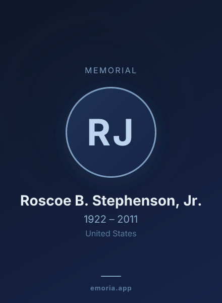 Memorial portrait of Roscoe B. Stephenson, Jr.