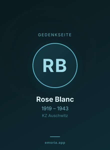 Gedenkportrait von Rose Blanc