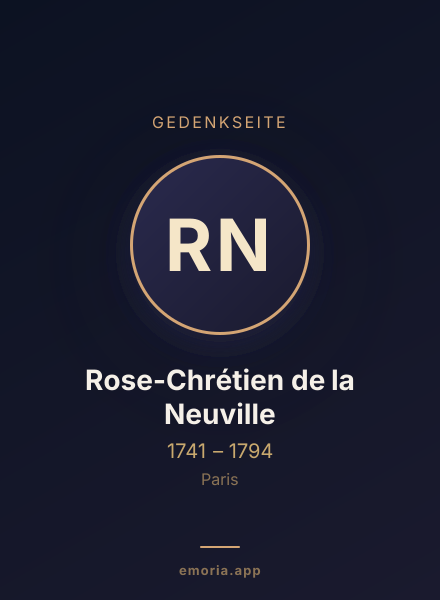 Gedenkportrait von Rose-Chrétien de la Neuville