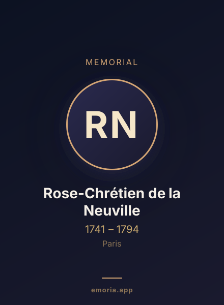 Memorial portrait of Rose-Chrétien de la Neuville