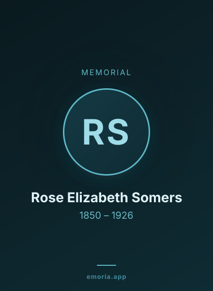 Memorial portrait of Rose Elizabeth Somers