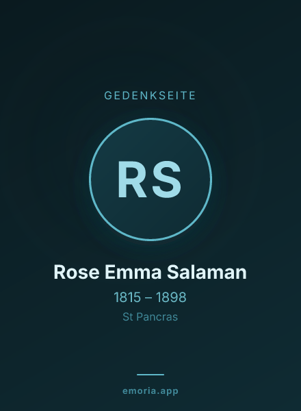 Gedenkportrait von Rose Emma Salaman