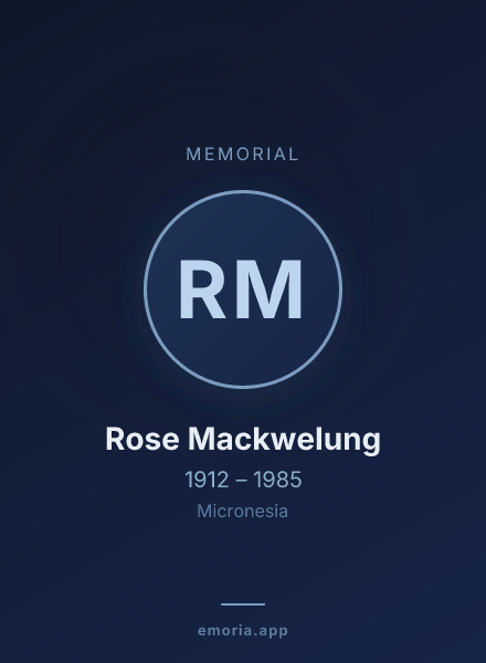 Memorial portrait of Rose Mackwelung