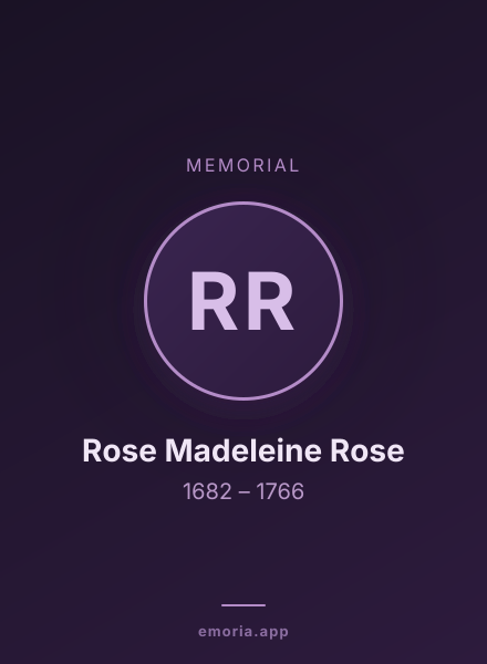 Memorial portrait of Rose Madeleine Rose