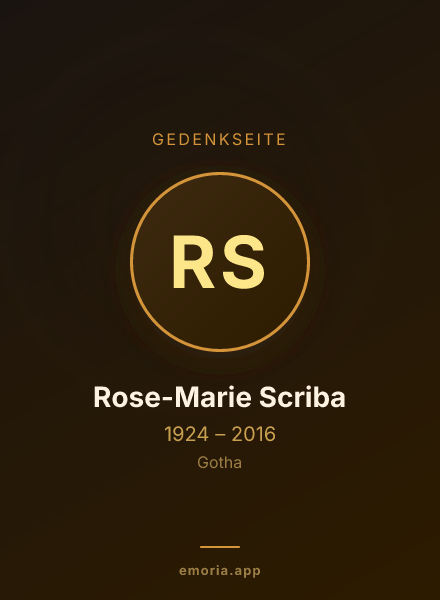 Gedenkportrait von Rose-Marie Scriba