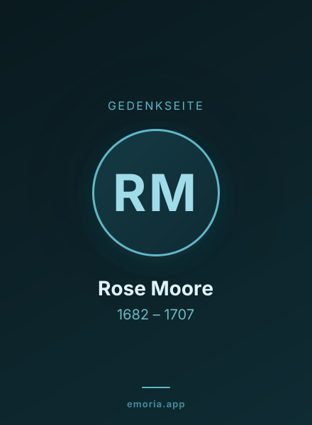 Gedenkportrait von Rose Moore