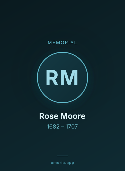 Memorial portrait of Rose Moore