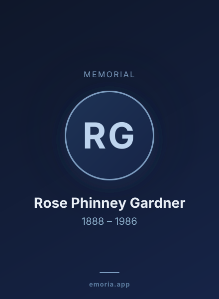 Memorial portrait of Rose Phinney Gardner