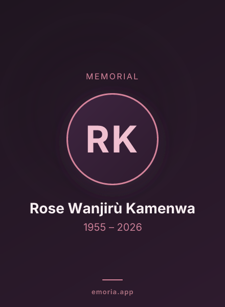 Memorial portrait of Rose Wanjirù Kamenwa