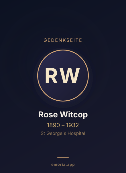 Gedenkportrait von Rose Witcop