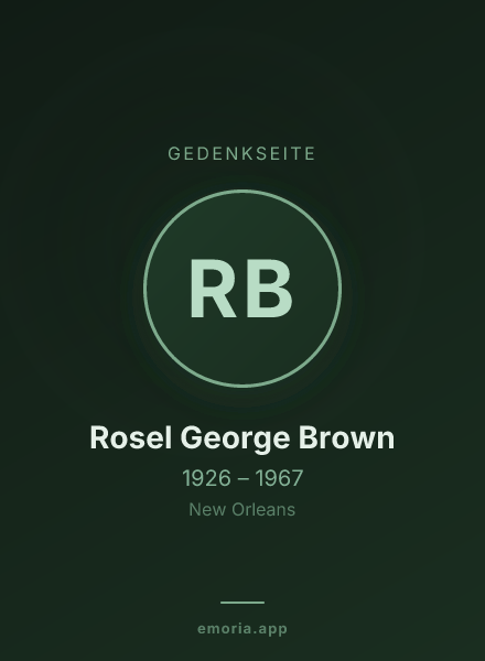 Gedenkportrait von Rosel George Brown