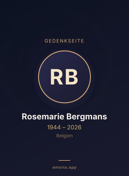 Gedenkportrait von Rosemarie Bergmans