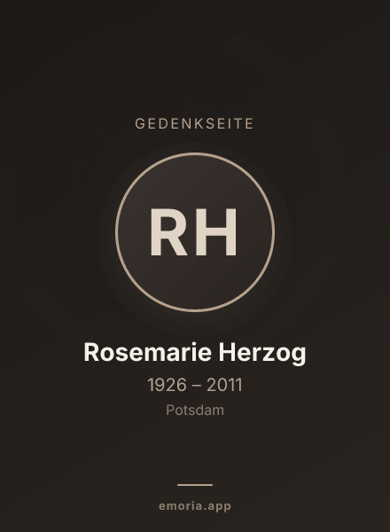 Gedenkportrait von Rosemarie Herzog