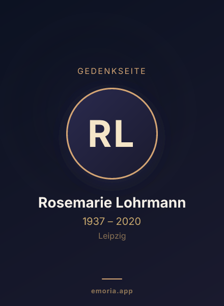 Gedenkportrait von Rosemarie Lohrmann