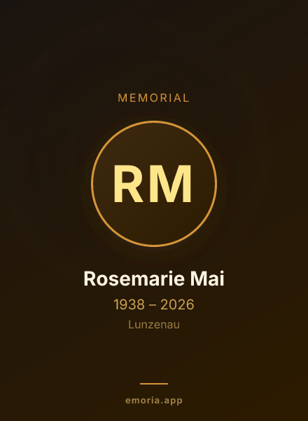 Memorial portrait of Rosemarie Mai