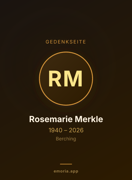 Gedenkportrait von Rosemarie Merkle