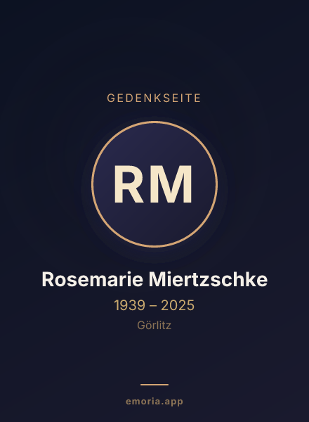 Gedenkportrait von Rosemarie Miertzschke