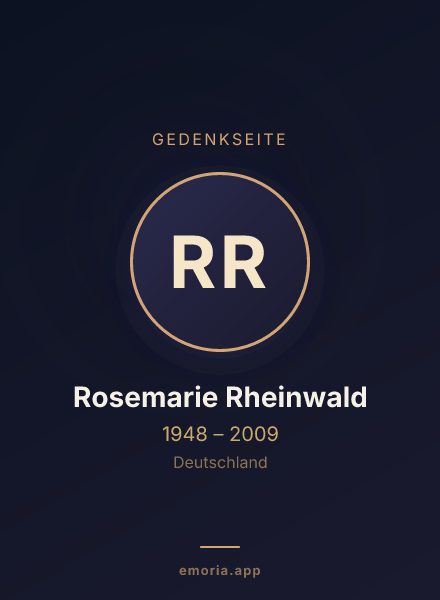 Gedenkportrait von Rosemarie Rheinwald