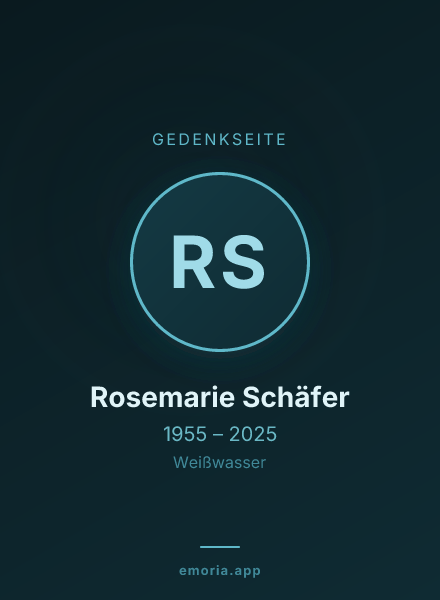 Gedenkportrait von Rosemarie Schäfer