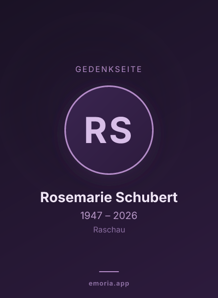 Gedenkportrait von Rosemarie Schubert