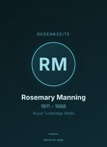 Gedenkportrait von Rosemary Manning