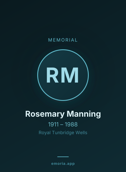 Memorial portrait of Rosemary Manning