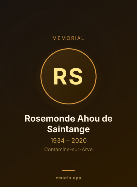 Memorial portrait of Rosemonde Ahou de Saintange