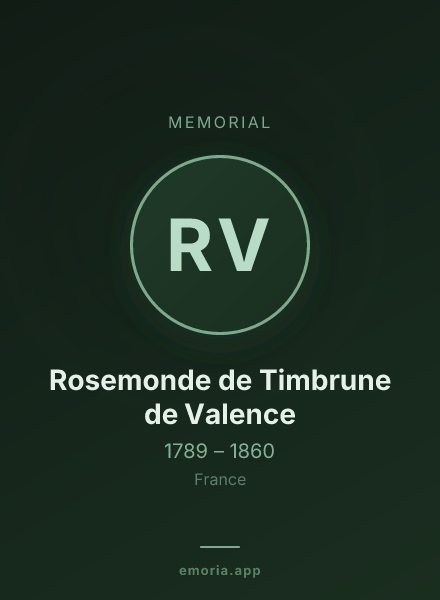 Memorial portrait of Rosemonde de Timbrune de Valence