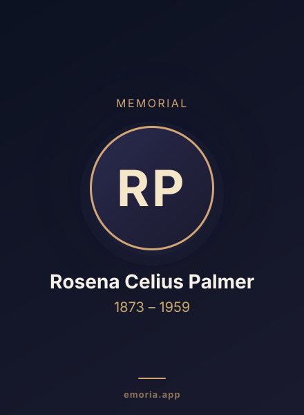 Memorial portrait of Rosena Celius Palmer