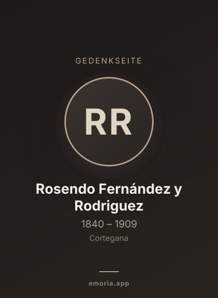 Gedenkportrait von Rosendo Fernández y Rodriguez